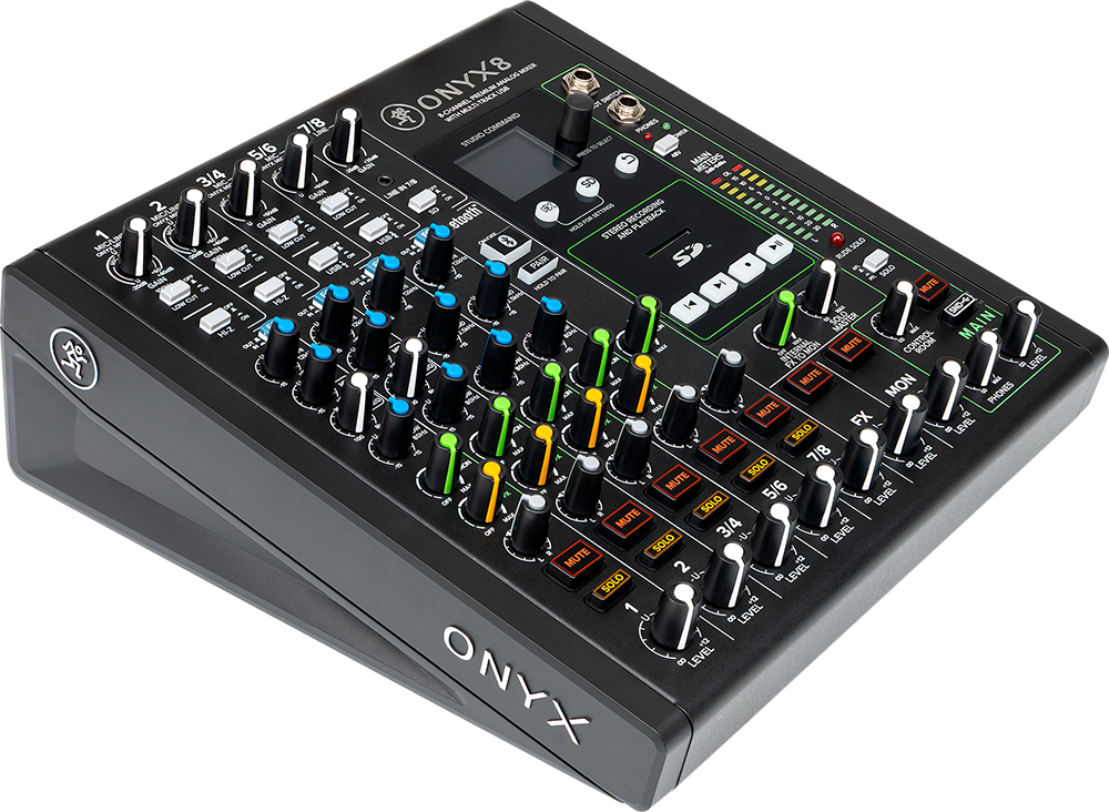 MACKIE ONYX8 - 8-Channel Premium Analog Mixer with Multi-Track USB recording.