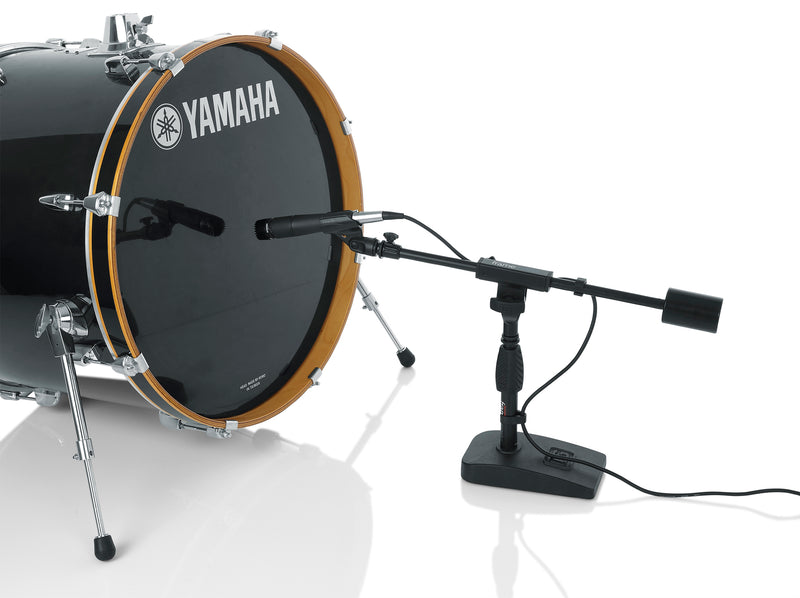 GATOR GFW-MIC-0822 Bass Drum, Amp and Desktop Mic Stand with Telescoping Boom.