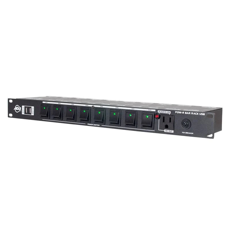 POW-R-BAR-RACK-USB -  19" Rackmount Power Strip