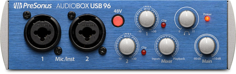 PRESONUS Audiobox USB96 Studio - Complete mobile recording kit for Mac or Windows