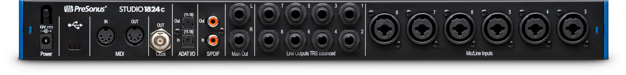 PRESONUS STUDIO-1824C - Up to 18 inputs/20 outputs simultaneously (8x8 at 192 kHz)