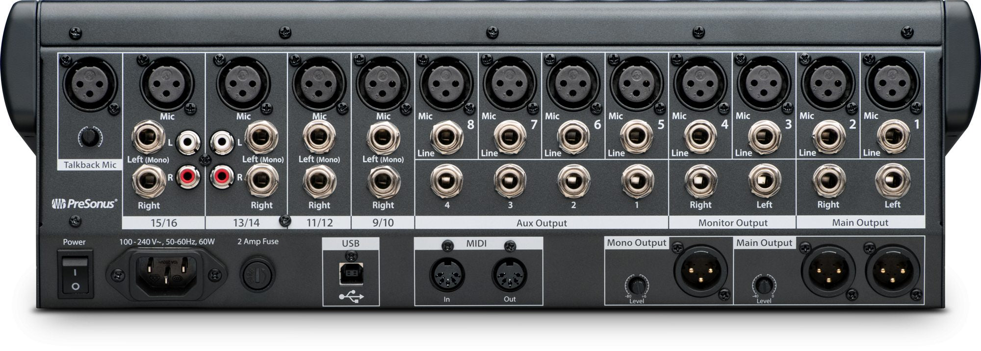 PRESONUS STUDIOLIVE 16.0.2 - USB - 16 Inputs digital console