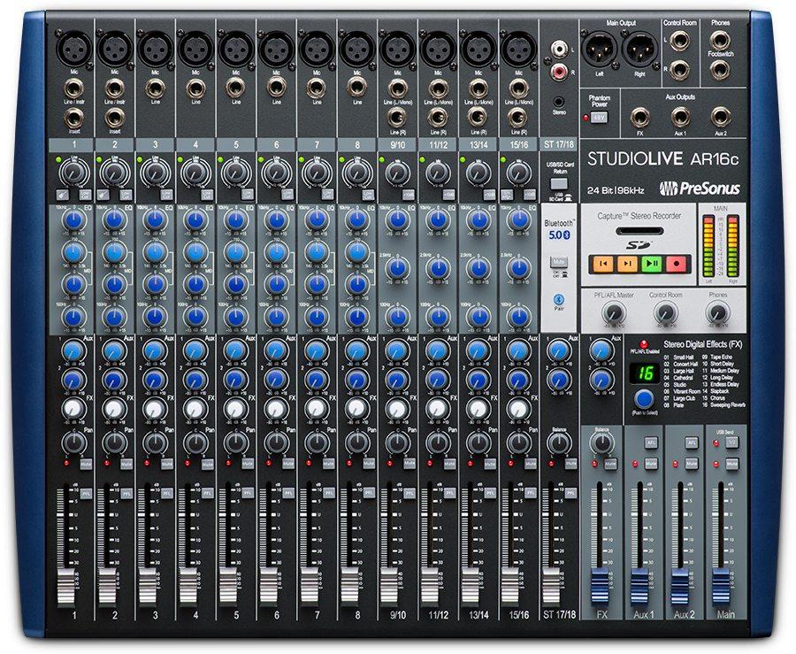 PRESONUS StudioLive-AR16C - 18-channel USB-C Audio Interface / Analog Mixer / Stereo SD Recorder