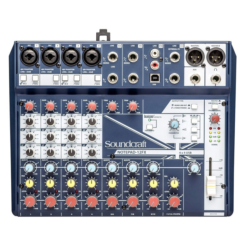 SOUNDCRAFT NOTEPAD-12FX - 12 channels multi-FX Mixer with USB