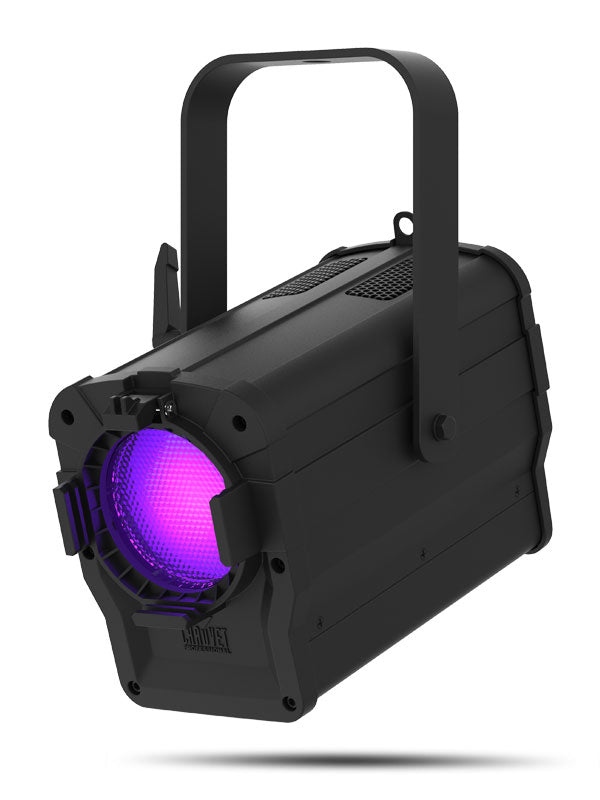 Ovation F-55FC - Fresnel-style fixture ideal for short throw applications in television studios and theatres. - Chauvet Professional OVATION F-55FC Full Color RGBAL LED (3-inch) Inkie Fresnel