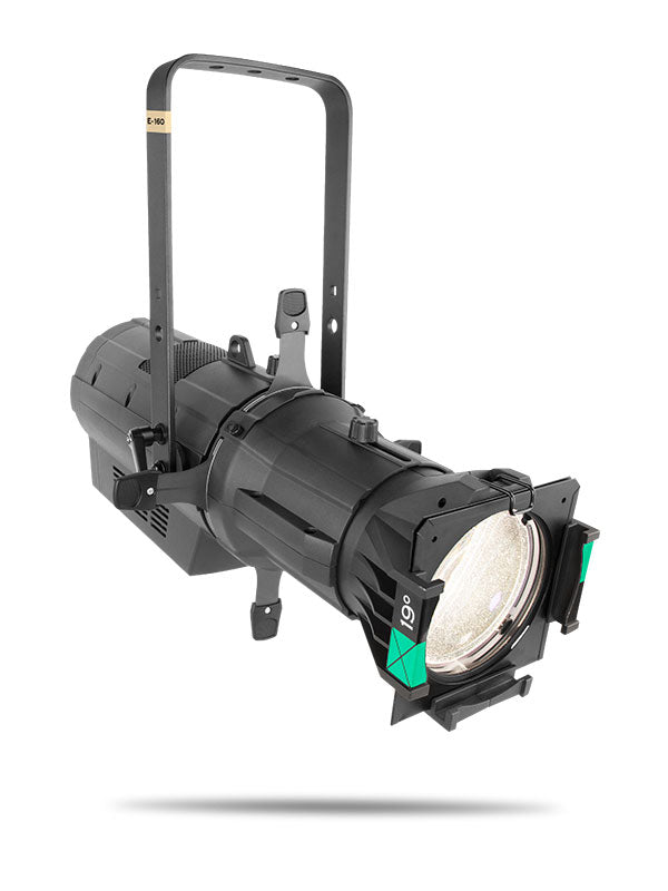 CHAUVET PRO OVATION-E160WW2 - a flat and even field of light for superior gobo projection. Control options include selectable PWM, RDM, and onboard dimming curve selections.