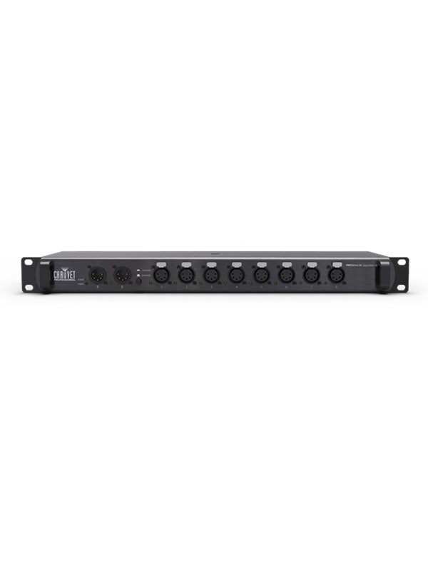 CHAUVET PRO RDMX-SPLITTER8-  a versatile RDM and 5-pin DMX opto-splitter with a rugged, durable housing. - Chauvet Professional RDMX-SPLITTER8 RDM And 5-Pin DMX Opto-Splitter
