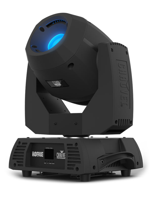 CHAUVET PRO ROGUE-R1E-SPOT  -  shines brightly with a 170 W LED light source in a 14° beam angle for crisp gobo projections in a range of eight beautiful colors.