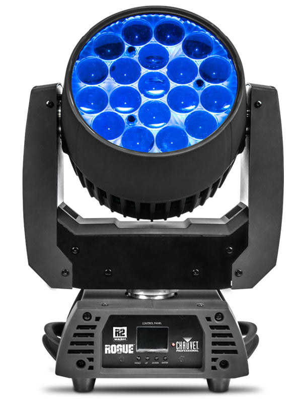 CHAUVET PRO Rogue R2 Wash -  A standout zoom range of 12° to 49° gives it the spread to cover even the largest areas. - Chauvet Professional ROGUE R2X-WASH VW Moving Head