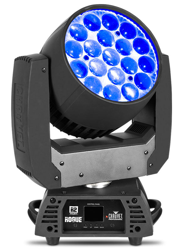 CHAUVET PRO Rogue R2 Wash -  A standout zoom range of 12° to 49° gives it the spread to cover even the largest areas. - Chauvet Professional ROGUE R2X-WASH VW Moving Head