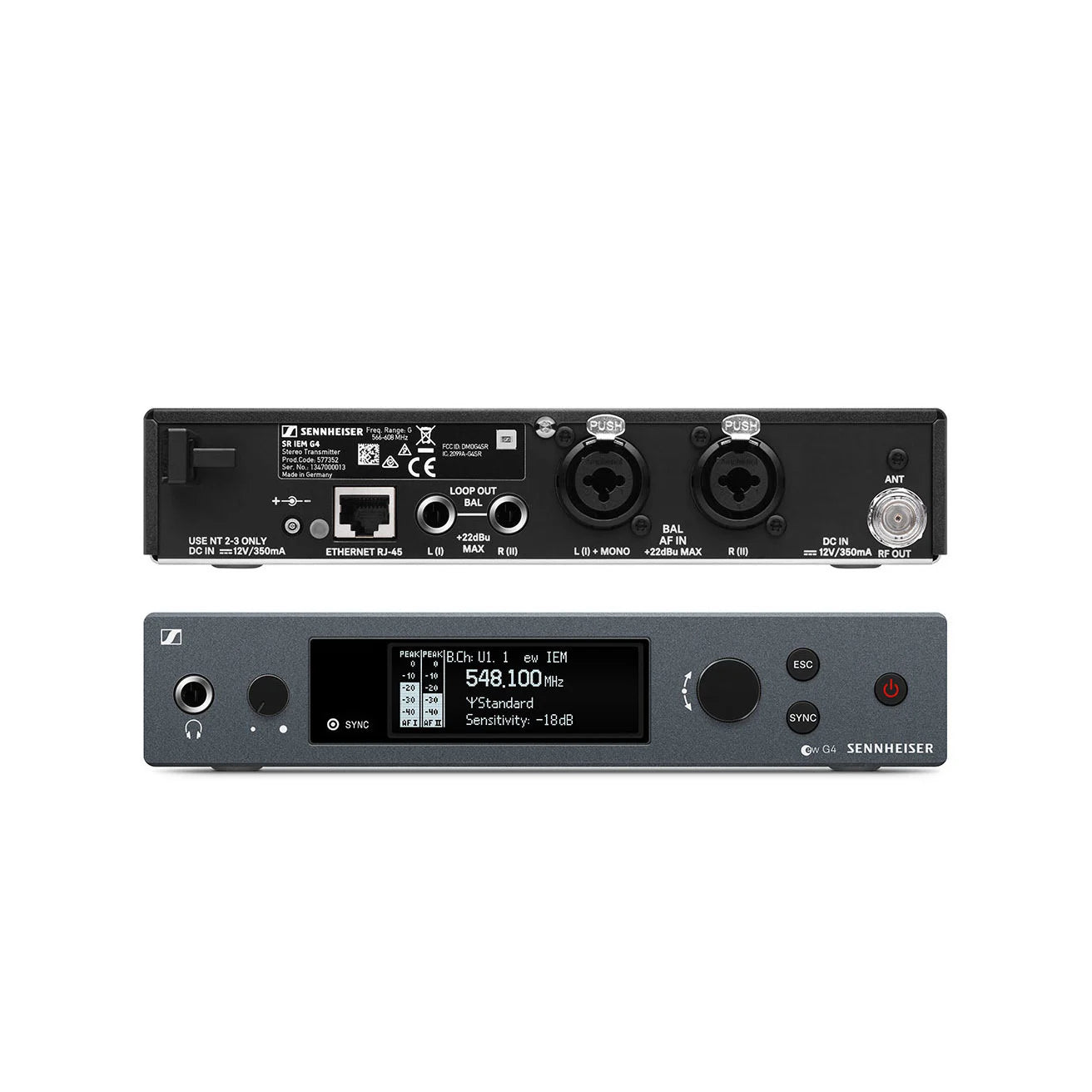 Wireless in-ear system - EW IEM G4-TWIN-G (566 - 608 MHz)
