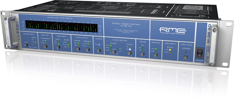 RME M-16 AD - 16-Channel, High-End Analog to MADI/ADAT Converter, 19", 2RU