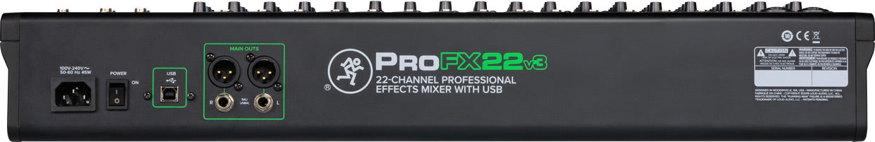 MACKIE PROFX22V3 - Compact 22 channels mixer with FX and USB