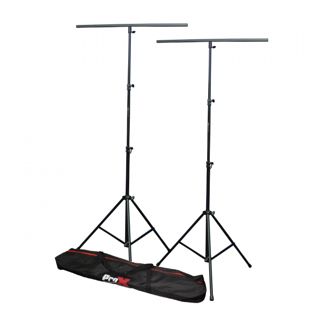 PROX-T-LS03M-9FT-PKG2 Carrying bag - DJ Lighting Stand PACKAGE w 2 stands square T-BARS carry case 9ft Height