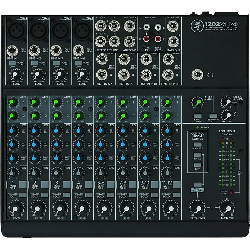 MACKIE 1202VLZ4 - Studio grade 12-channel mixer.