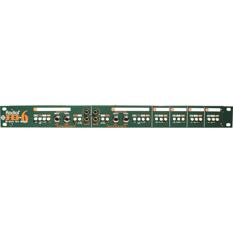 Radial JD6 - Radial Engineering JD6 High Performance 6-Channel Rackmount Direct Box