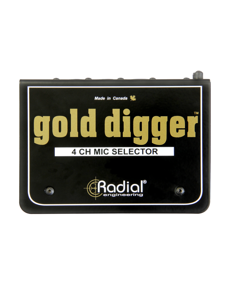 Radial Gold Digger - Radial Engineering GOLD DIGGER 4-Channel Mic Selector