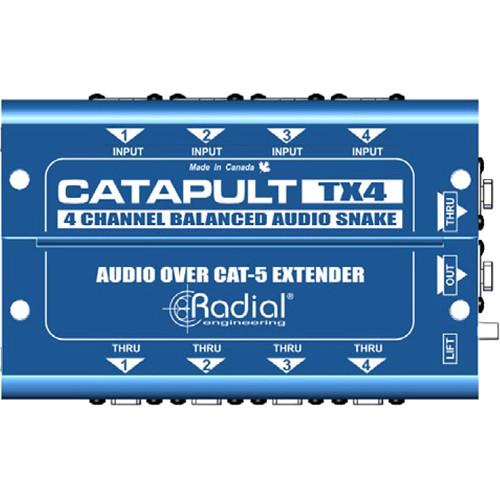 Radial Catapult TX4 - Radial Engineering CATAPULT TX4 4-Channel Transmitter w/ Balanced Outscat5