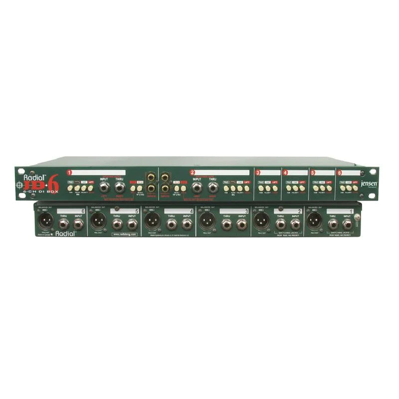 Radial JD6 - Radial Engineering JD6 High Performance 6-Channel Rackmount Direct Box