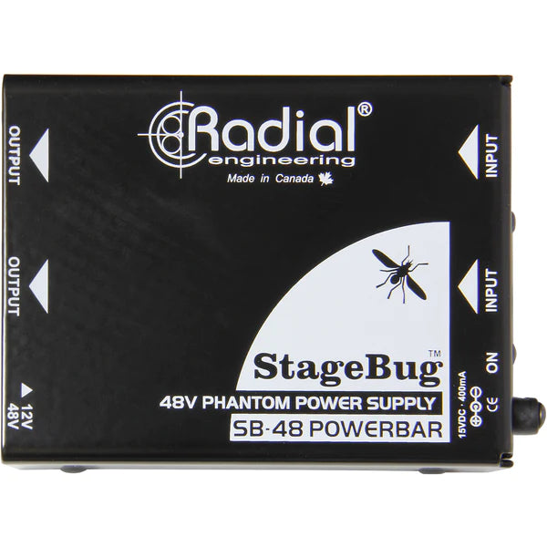 Radial SB-48 Phantom - Radial Engineering SB-48 PHANTOM Stagebug 2-Channel Phantom Power Generator