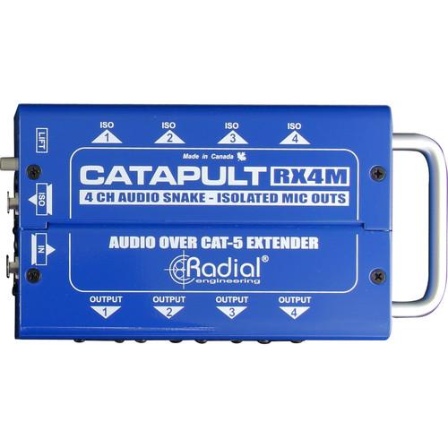 Radial Catapult RX4M - Radial Engineering CATAPULT RX4M 4-Channel Receiver Mic Level w/ Balanced Outscat