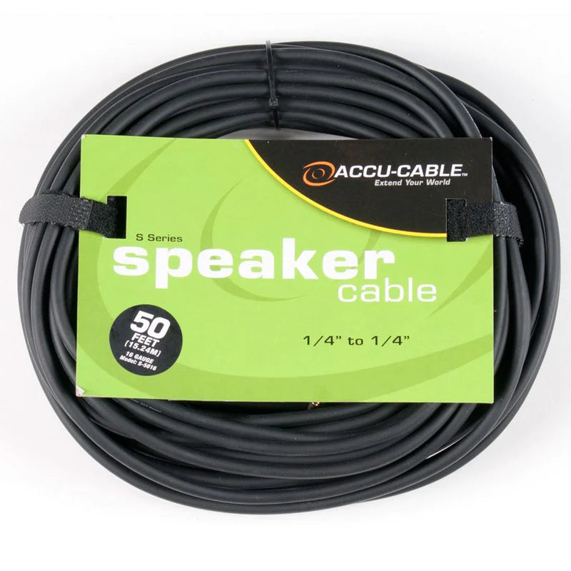 AMERICAN DJ S-5016 - 1/4" to 1/4" 16 Gauge Speaker Cable (50')