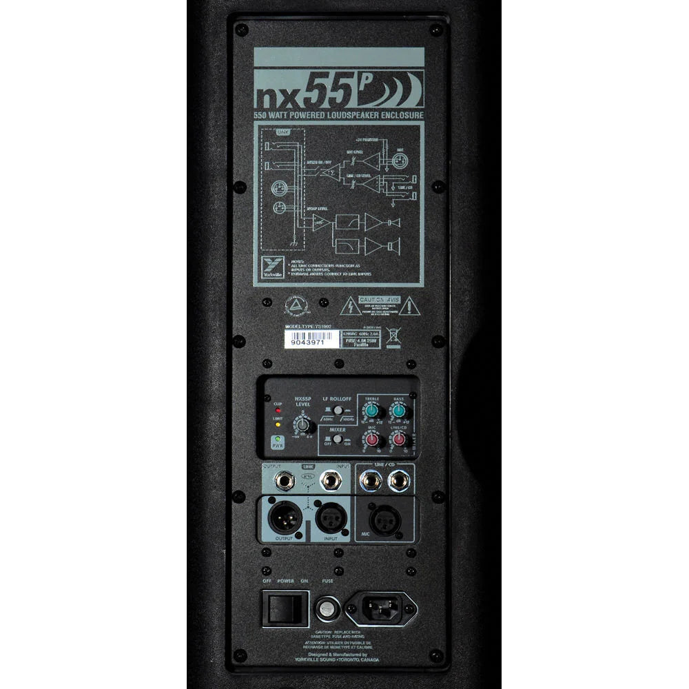 YORKVILLE NX55P-2 - Yorkville NX55P-2 12-Inch 1000 Watt Powered Loudspeaker