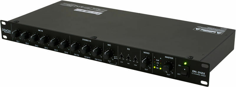 DENON PRO DN-312X - 12-Channel Mixer w/ Mic Priority