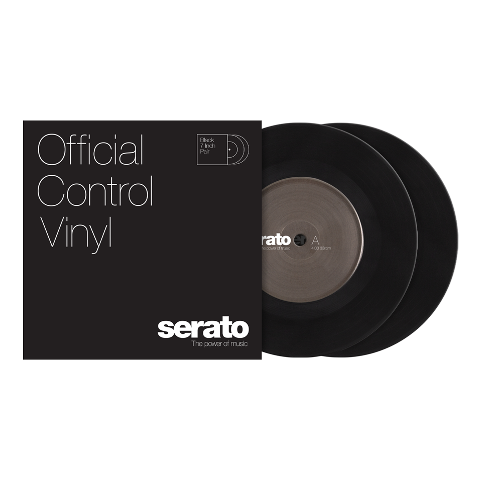 SERATO SCV-PS-BLK-7S VINYL 7" BLACK PAIR