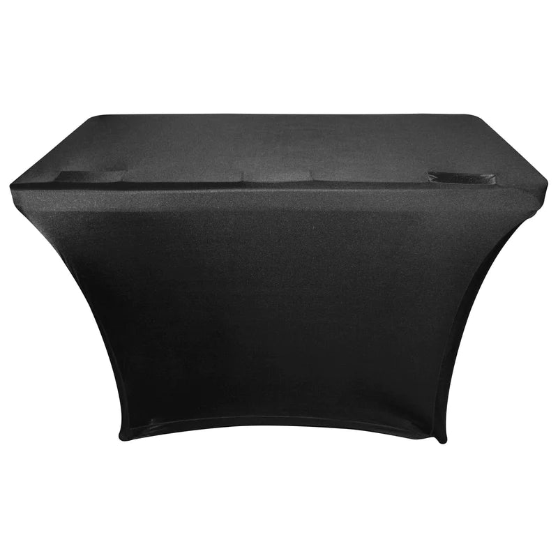 Odyssey SPATBL4BLK Stand DJ Equipment - Odyssey SPATBL4BLK - Black 4′ Banquet Table Scrim Cover