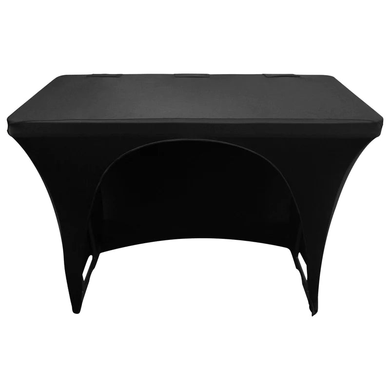 Odyssey SPATBL4BLK Stand DJ Equipment - Odyssey SPATBL4BLK - Black 4′ Banquet Table Scrim Cover