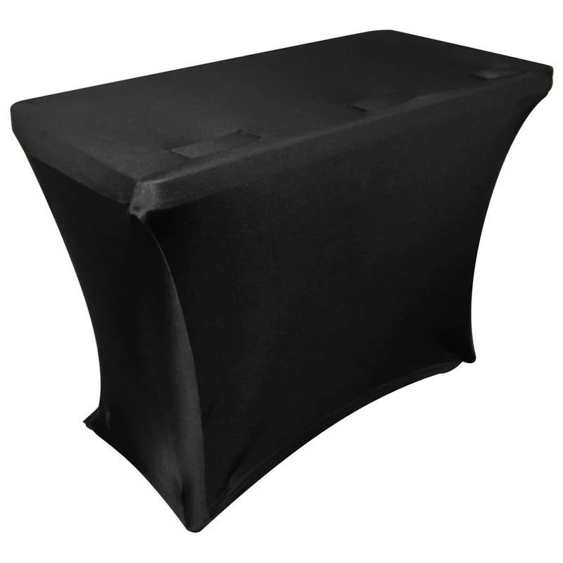 Odyssey SPATBL4BLK Stand DJ Equipment - Odyssey SPATBL4BLK - Black 4′ Banquet Table Scrim Cover