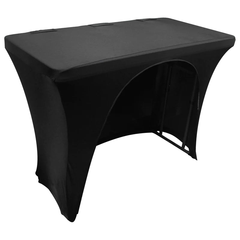 Odyssey SPATBL4BLK Stand DJ Equipment - Odyssey SPATBL4BLK - Black 4′ Banquet Table Scrim Cover