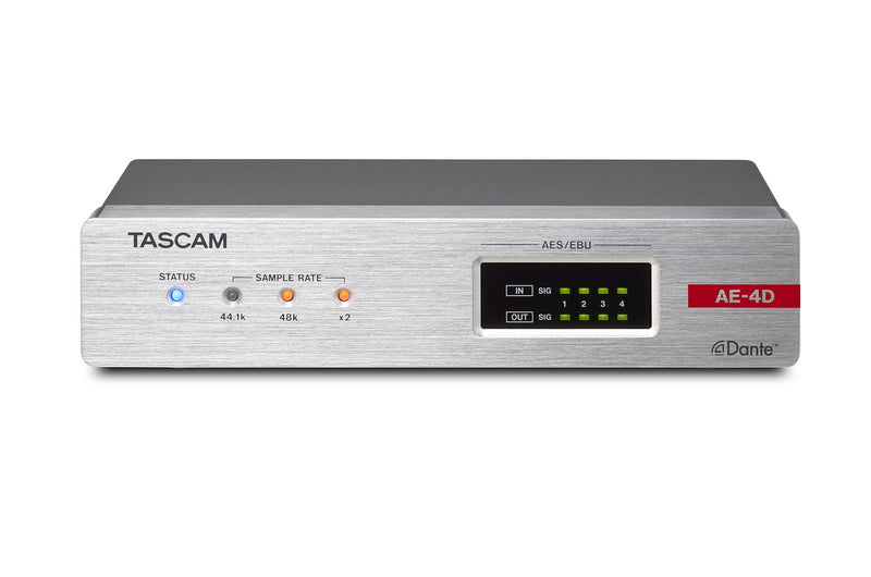 TASCAM AE-4D - 4-Channel AES/EBU Input/Output Dante Converter with built-in DSP Mixer