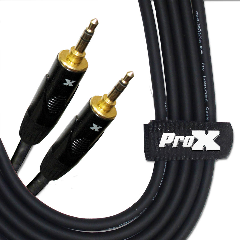 PROX-XC-MM10 Cable - 10 Ft. Balanced TRS-M Mini 1/8" to TRS-M Mini 1/8" High Performance Audio Cable