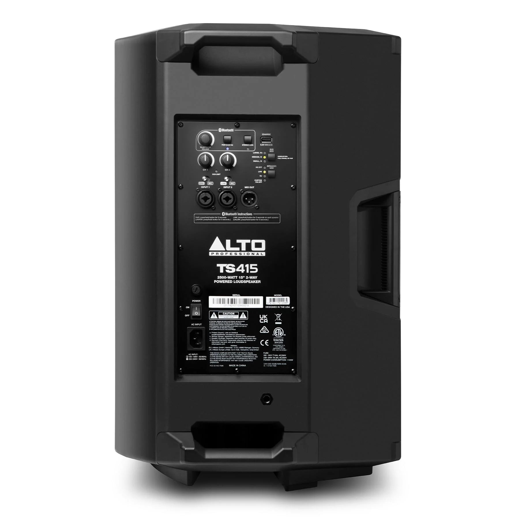 ALTO TS415 - 2500-WATT 15-INCH 2-WAY POWERED LOUDSPEAKER WITH BLUETOOTH.® DSP & APP CON