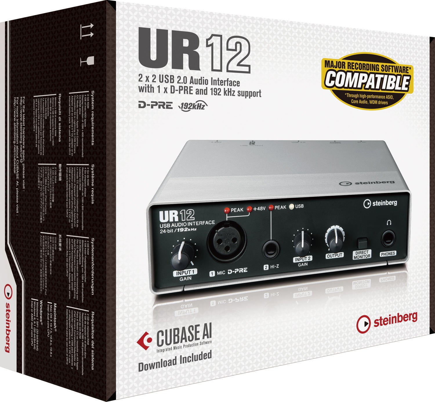 STEINBERG UR12 - 24-bit/192 kHz USB 2.0 audio interface