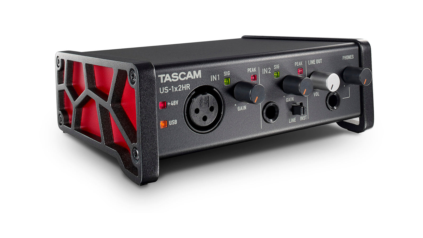 TASCAM US-1x2HR - Two inputs (1 mic / 1 line) / powered by USB bus power