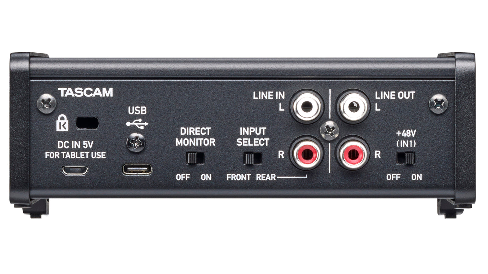 TASCAM US-1x2HR - Two inputs (1 mic / 1 line) / powered by USB bus power