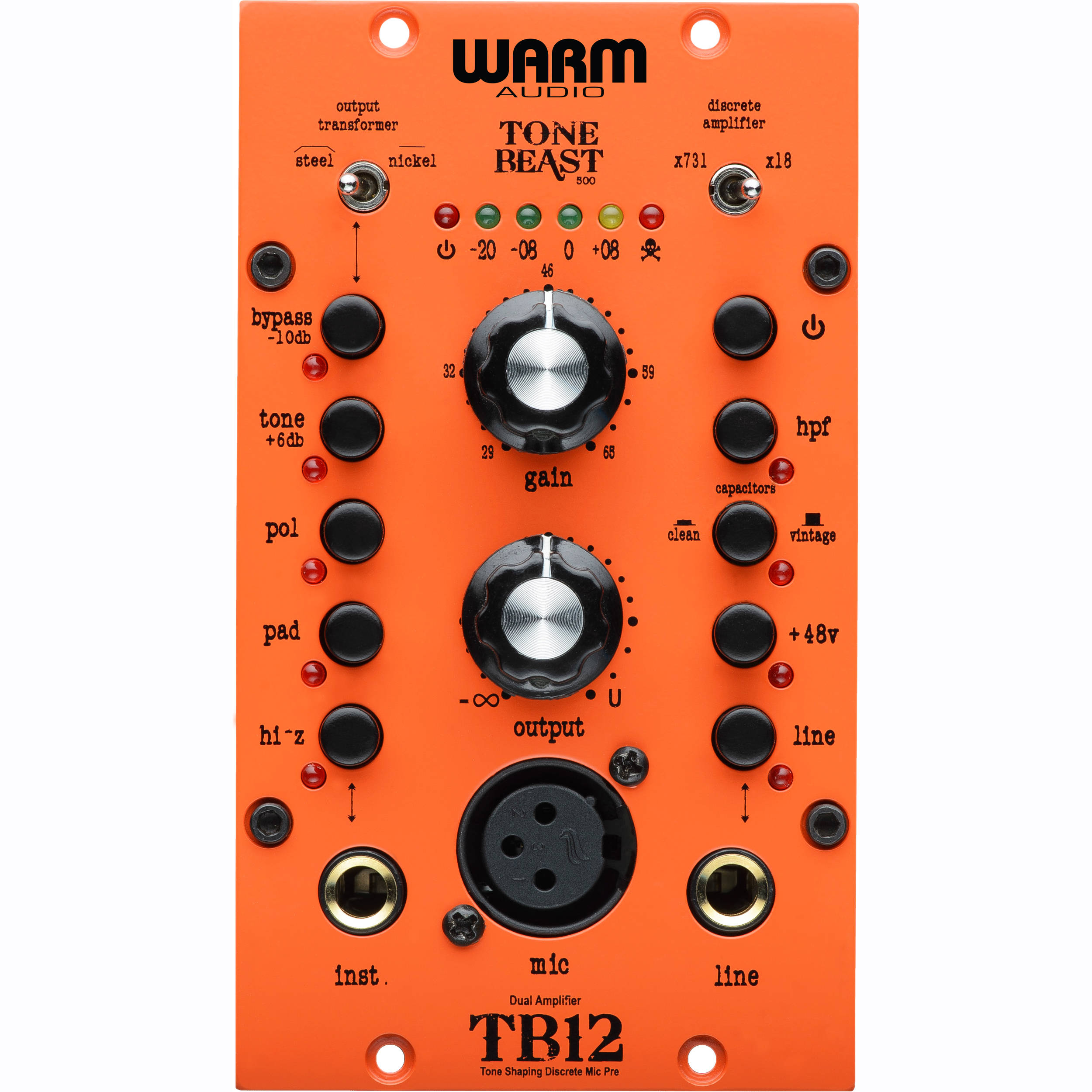 WARM TB-12-500 - Affordable Tone Shaping Mic Preamp