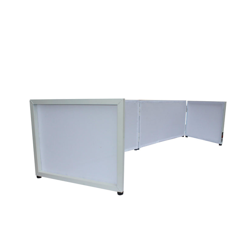 PROX-XF-TTFW ( - 6 Ft Tabletop DJ Facade White Frame with Black and White Scrims