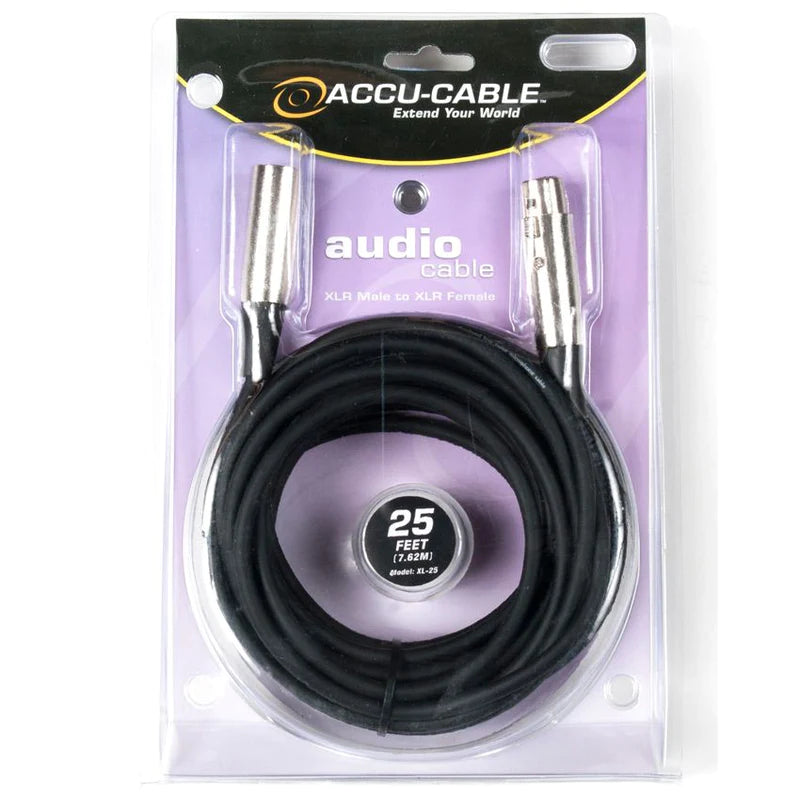 XL-25 - Accu-Cable XLR Microphone Cable 25 Feet