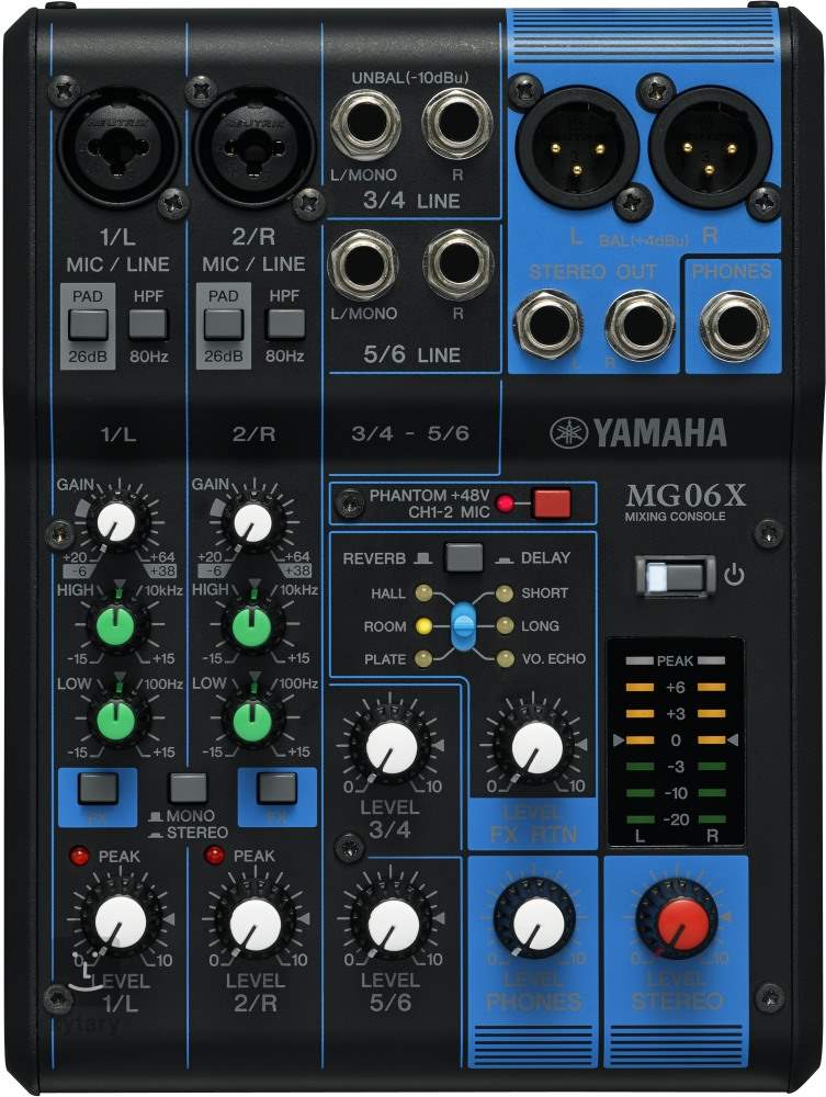 YAMAHA MG06X - 6-Channel Mixing Console with effect